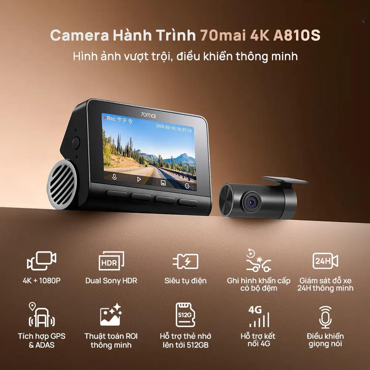 Camera Hành Trình 70mai A810S Trên Lazada: Giá, Bảo Hành 2 Năm Và Những Thứ Phải Mua Thêm