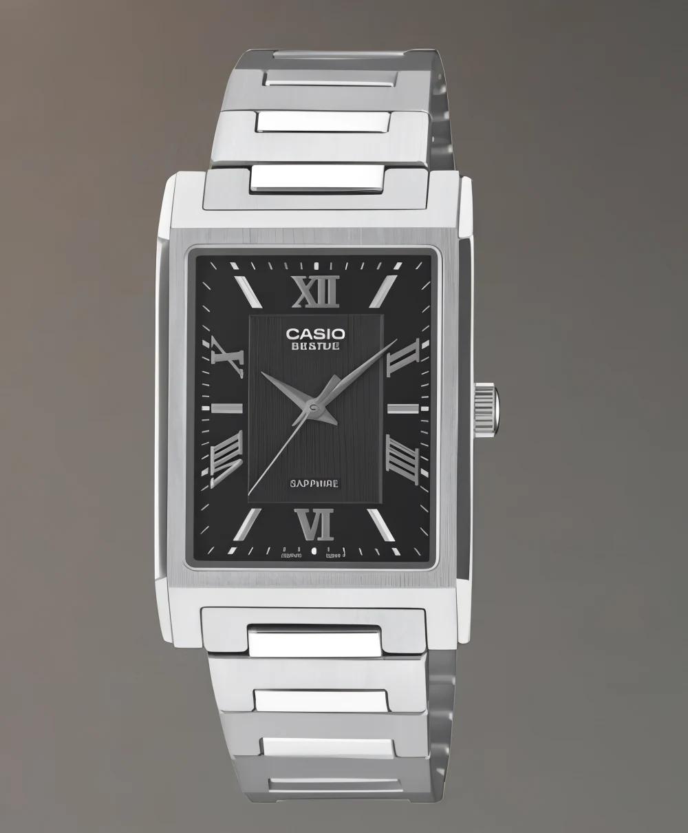 Casio BMS-105 (Beside): đồng hồ mặt vuông kính sapphire mới, sắp có ở Việt Nam