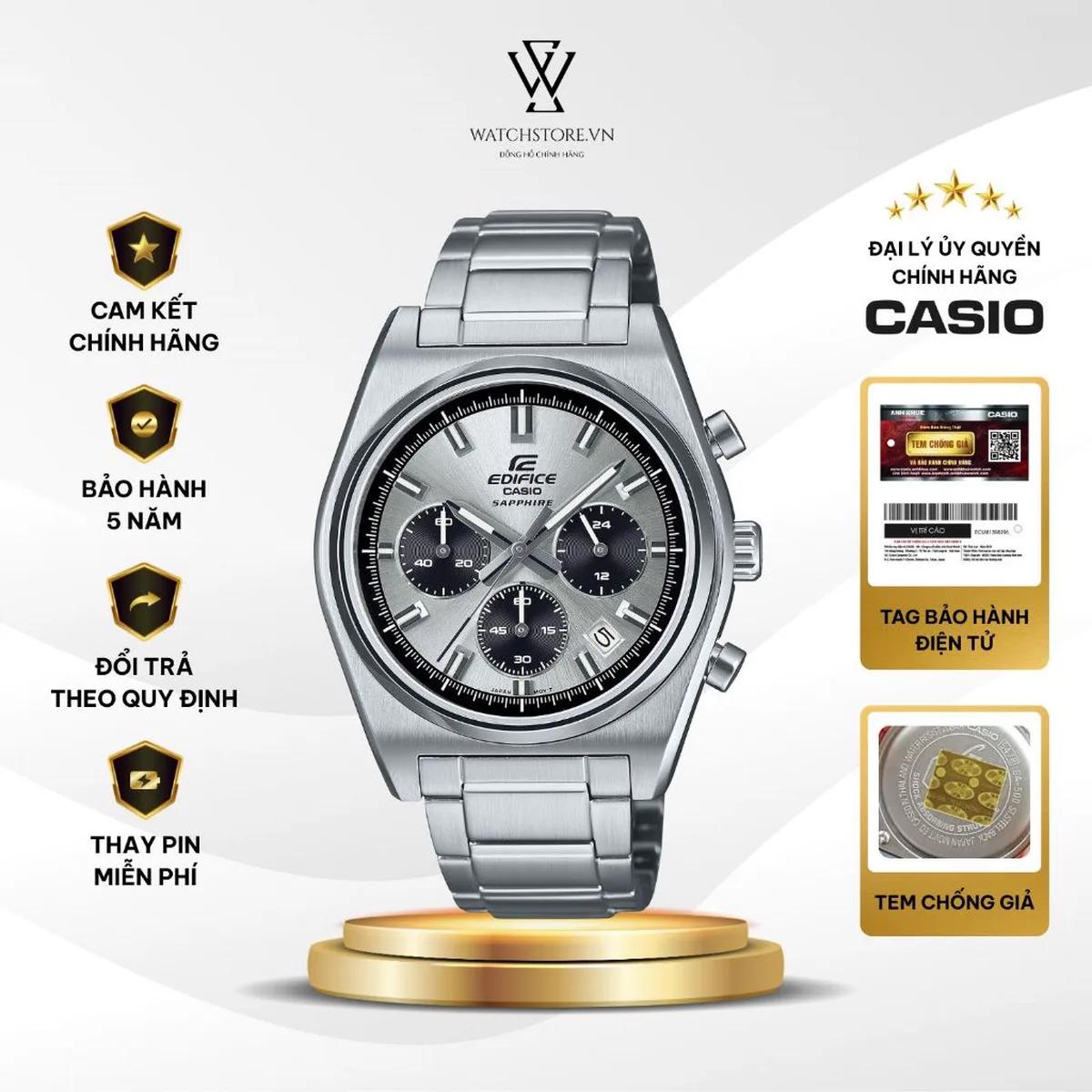 Casio Edifice EFB-730D-7AVUDF: Review chronograph 3 mắt kính sapphire