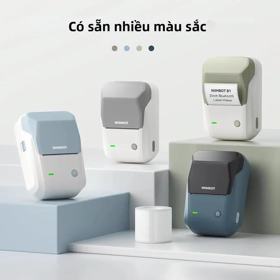Máy In Nhãn Nhiệt NIIMBOT B1 Bluetooth 2 Inch (Kèm 1 Đến 9 Cuộn Nhãn)