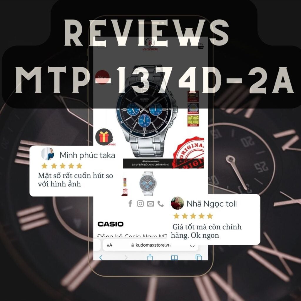 Đồng hồ Casio Nam MTP-1374D-2A Phong Cách và Bền Bỉ