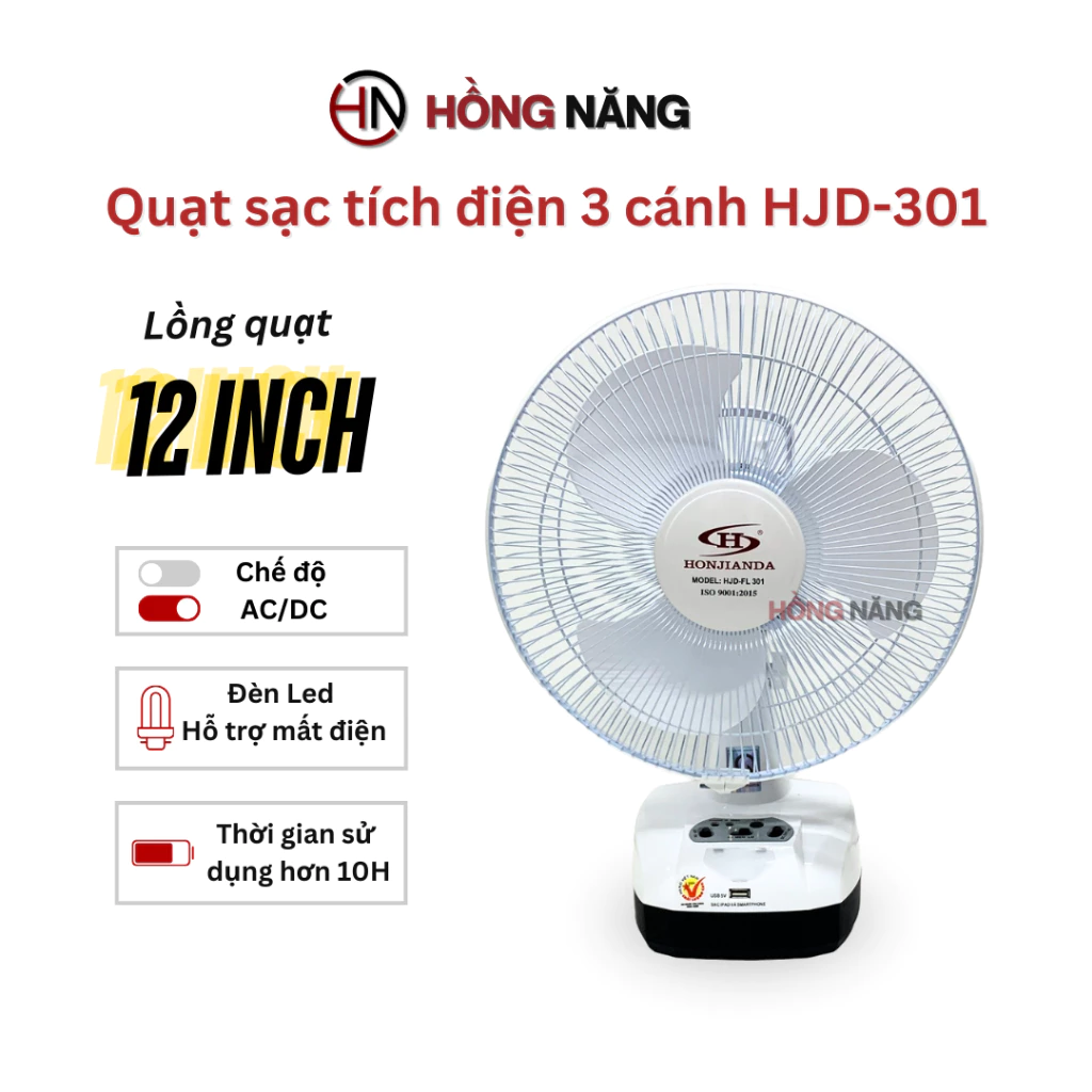 Quạt Tích Điện Honjianda - Giải Pháp Mát Mẻ Hiệu Quả