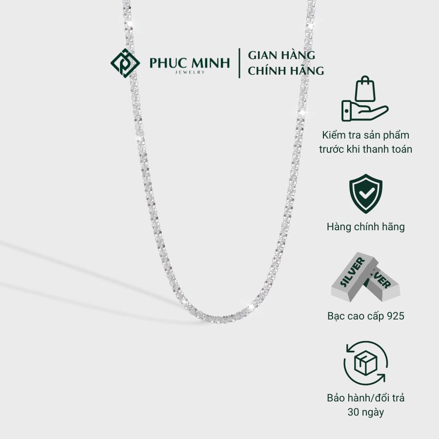 Dây Chuyền Nam PMJ Vòng Cổ Bạc Dây Xù PMJ0079-55