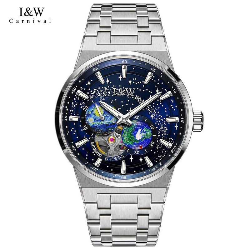 Đồng Hồ I&W Carnival IW708 Máy Cơ Miyota 41mm