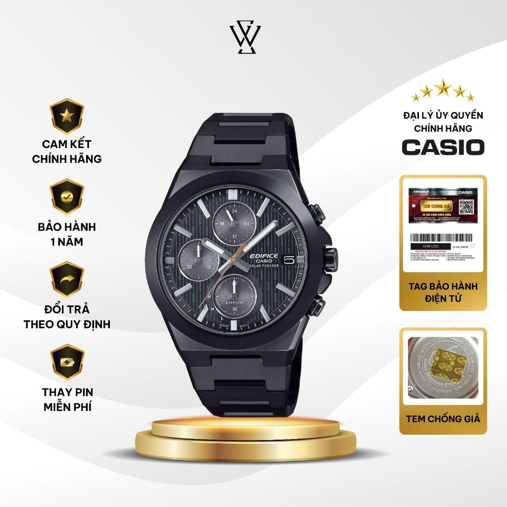 Casio Edifice EFS-S650DC-1ADF: Review thép nguyên khối, kính sapphire