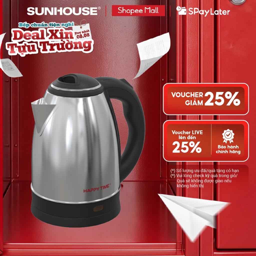 Ấm siêu tốc inox 1.8L Sunhouse Happy Time HTD1021