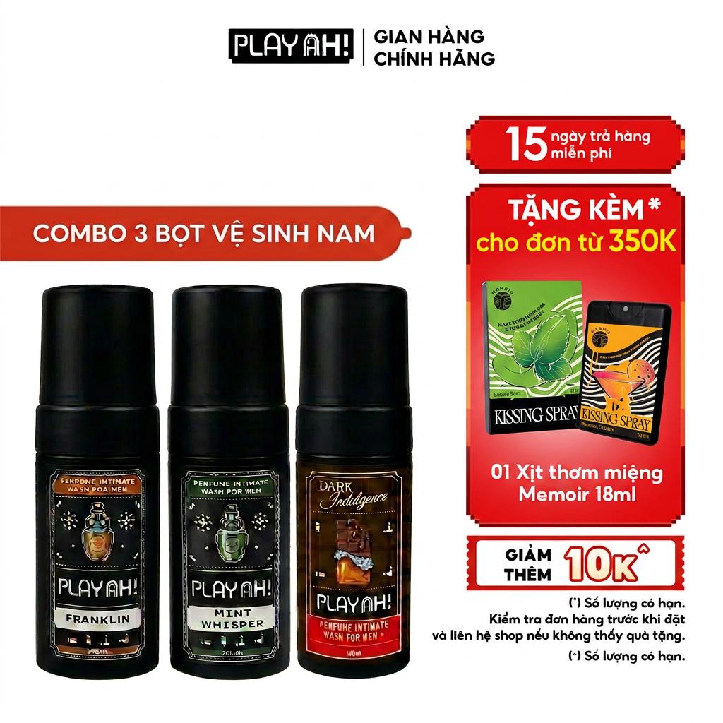 Bọt Dung Dịch Vệ Sinh Nam PlayAh! Dark Indulgence 100ml (3 hương lựa chọn)