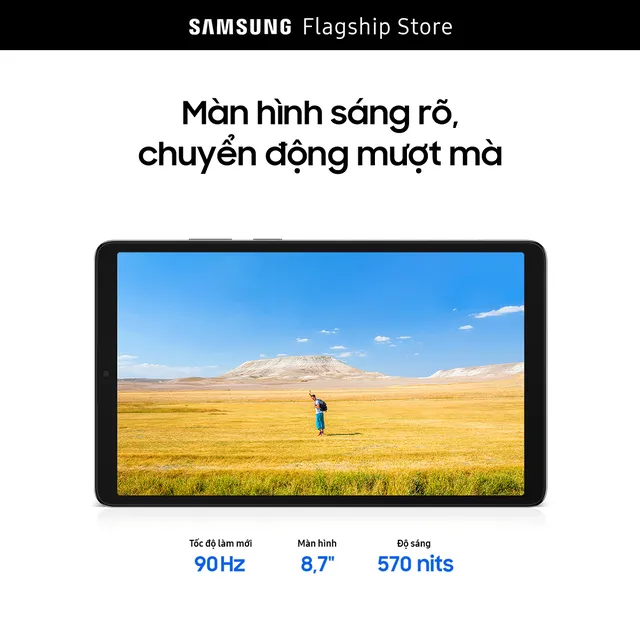 Ảnh gian hàng giới thiệu màn hình Galaxy Tab A11 8,7 inch 90Hz