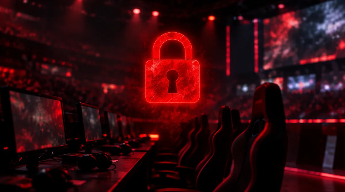 Hình ảnh minh họa mang tính biểu tượng cho án phạt đình chỉ thi đấu trong esports