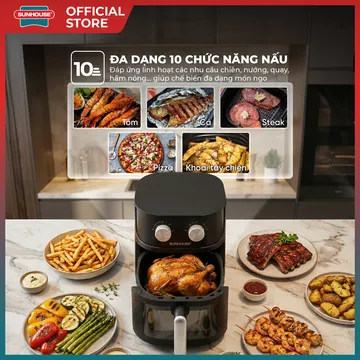 Nồi chiên không dầu Sunhouse SHD4032 (ảnh 6, nhiều góc chụp)