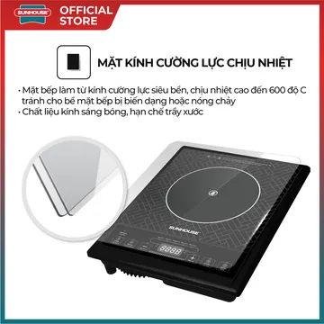 Bếp hồng ngoại đơn Sunhouse SHD6011 (ảnh 5, nhiều góc chụp)