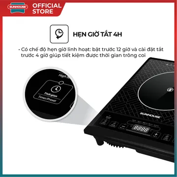 Bếp hồng ngoại đơn Sunhouse SHD6011 (ảnh 6, nhiều góc chụp)