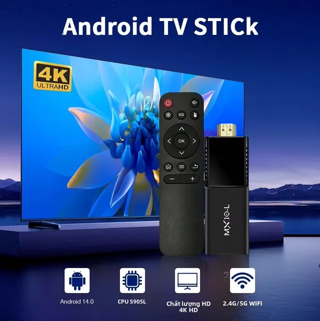 TV stick Android MX10L bán trên Lazada